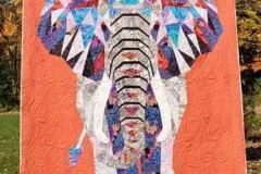 Elephant Abstractions Quilt by Violet Craft, in Kaffe